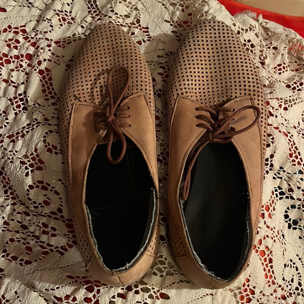 Leather mesh summer shoes